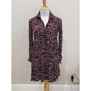 Ganni Mini Floral Shirt Dress L/S size 38 (medium US 6)